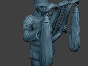 german musician soldier ww2 stand glockenspiel xylophone g8 3D Print Model