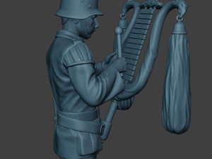 german musician soldier ww2 stand glockenspiel xylophone g8 3D Print Model