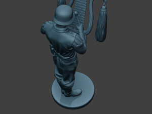 german musician soldier ww2 stand glockenspiel xylophone g8 3D Print Model
