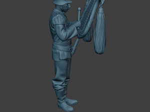 german musician soldier ww2 stand glockenspiel xylophone g8 3D Print Model