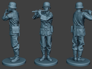 german musician soldier ww2 stand piccolo g8 3Dプリントモデル