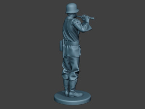 german musician soldier ww2 stand piccolo g8 3D Baskı Modeli