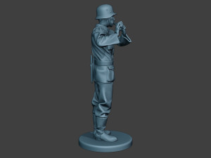 german musician soldier ww2 stand piccolo g8 3D Baskı Modeli