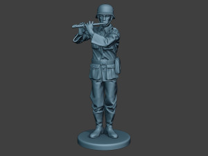 german musician soldier ww2 stand piccolo g8 3D Baskı Modeli
