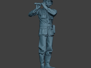 german musician soldier ww2 stand piccolo g8 3D Baskı Modeli