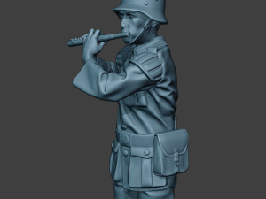 german musician soldier ww2 stand piccolo g8 3D Baskı Modeli