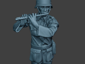 german musician soldier ww2 stand piccolo g8 3D Baskı Modeli