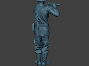 german musician soldier ww2 stand piccolo g8 3D Baskı Modeli