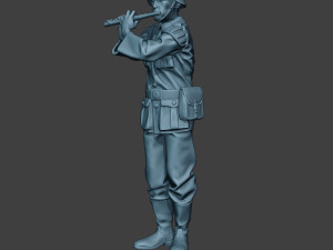 german musician soldier ww2 stand piccolo g8 3D Baskı Modeli