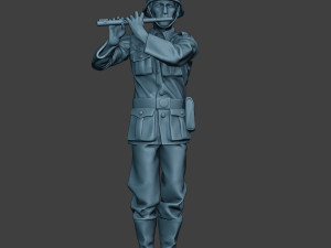 german musician soldier ww2 stand piccolo g8 3D Baskı Modeli