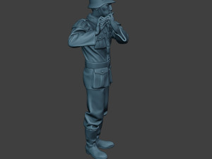 german musician soldier ww2 stand piccolo g8 3D Baskı Modeli