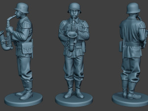 german musician soldier ww2 stand saxophone g8 3D Print Model
