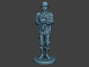 german musician soldier ww2 stand saxophone g8 3D-Druckmodell