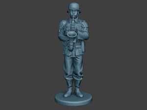 german musician soldier ww2 stand saxophone g8 3D Print Model