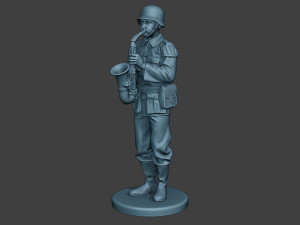 german musician soldier ww2 stand saxophone g8 3D-Druckmodell