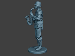 german musician soldier ww2 stand saxophone g8 3D-Druckmodell