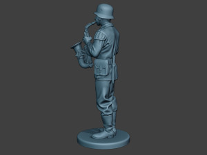 german musician soldier ww2 stand saxophone g8 3D-Druckmodell