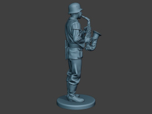 german musician soldier ww2 stand saxophone g8 3D-Druckmodell