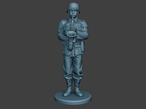 german musician soldier ww2 stand saxophone g8 3D-Druckmodell