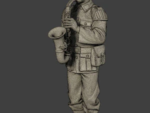 german musician soldier ww2 stand saxophone g8 3D Print Model