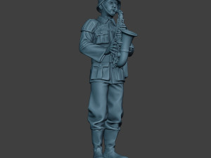 german musician soldier ww2 stand saxophone g8 3D-Druckmodell