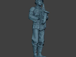 german musician soldier ww2 stand saxophone g8 3D Print Model