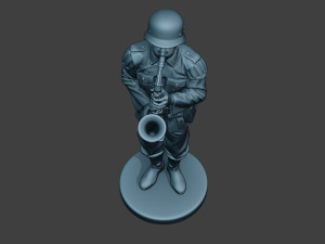 german musician soldier ww2 stand saxophone g8 3D-Druckmodell