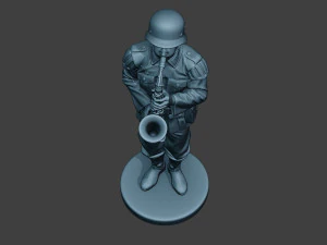 german musician soldier ww2 stand saxophone g8 3D Print Model