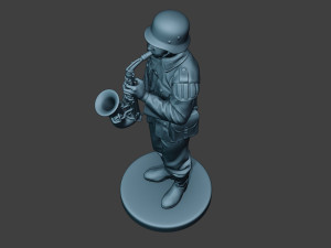 german musician soldier ww2 stand saxophone g8 3D-Druckmodell
