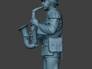 german musician soldier ww2 stand saxophone g8 3D-Druckmodell