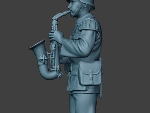 german musician soldier ww2 stand saxophone g8 3D Print Model