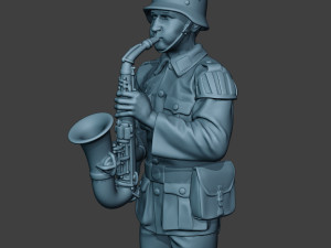 german musician soldier ww2 stand saxophone g8 3D-Druckmodell