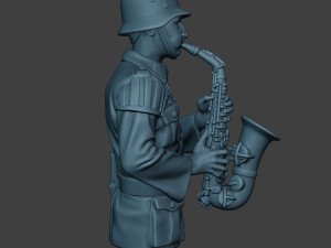 german musician soldier ww2 stand saxophone g8 3D-Druckmodell