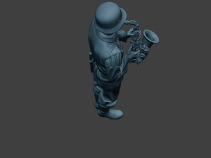 german musician soldier ww2 stand saxophone g8 3D-Druckmodell