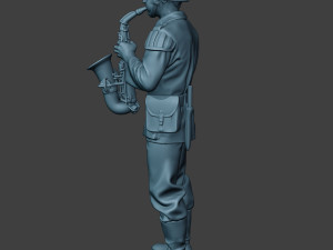 german musician soldier ww2 stand saxophone g8 3D-Druckmodell