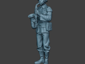 german musician soldier ww2 stand saxophone g8 3D-Druckmodell