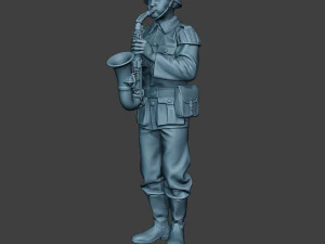 german musician soldier ww2 stand saxophone g8 3D Print Model