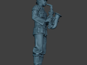 german musician soldier ww2 stand saxophone g8 3D-Druckmodell