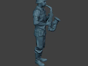 german musician soldier ww2 stand saxophone g8 3D Print Model