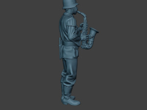 german musician soldier ww2 stand saxophone g8 3D-Druckmodell