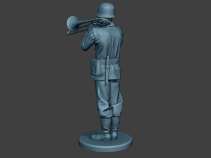 german musician soldier ww2 stand trombone g8 3D Принт Модель