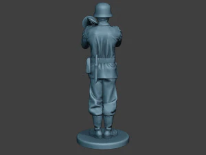 m&uacute;sico alem&atilde;o soldado ww2 stand trombone g8 Modelo de Impressão 3D