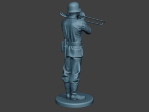 german musician soldier ww2 stand trombone g8 3D Принт Модель
