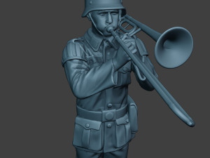 german musician soldier ww2 stand trombone g8 3D Принт Модель