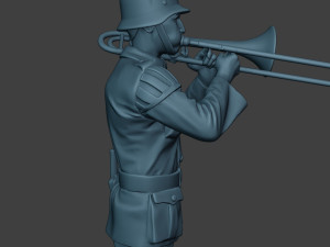german musician soldier ww2 stand trombone g8 3D Принт Модель