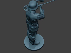 m&uacute;sico alem&atilde;o soldado ww2 stand trombone g8 Modelo de Impressão 3D
