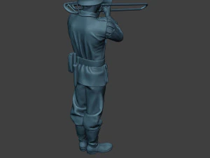 m&uacute;sico alem&atilde;o soldado ww2 stand trombone g8 Modelo de Impressão 3D