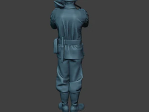 m&uacute;sico alem&atilde;o soldado ww2 stand trombone g8 Modelo de Impressão 3D