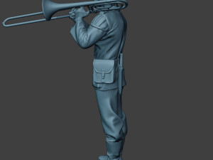 german musician soldier ww2 stand trombone g8 3D Принт Модель