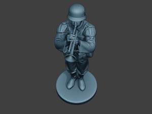 german musician soldier ww2 stand trumpet g8 3D Print Model
